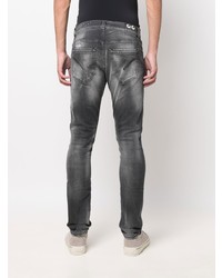 dunkelgraue Jeans mit Destroyed-Effekten von Dondup