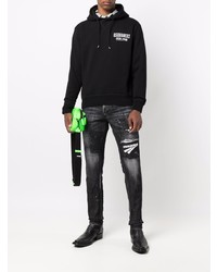 dunkelgraue Jeans mit Destroyed-Effekten von DSQUARED2