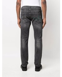 dunkelgraue Jeans mit Destroyed-Effekten von Philipp Plein