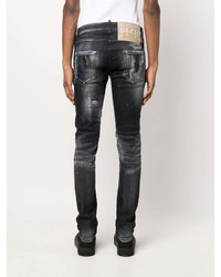 dunkelgraue Jeans mit Destroyed-Effekten von Philipp Plein