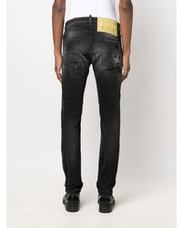 dunkelgraue Jeans mit Destroyed-Effekten von Philipp Plein