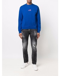 dunkelgraue Jeans mit Destroyed-Effekten von DSQUARED2