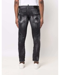 dunkelgraue Jeans mit Destroyed-Effekten von DSQUARED2