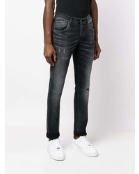 dunkelgraue Jeans mit Destroyed-Effekten von Dondup