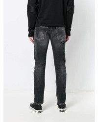 dunkelgraue Jeans mit Destroyed-Effekten von Frankie Morello