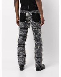 dunkelgraue Jeans mit Destroyed-Effekten von 1017 Alyx 9Sm