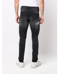 dunkelgraue Jeans mit Destroyed-Effekten von purple brand