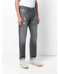 dunkelgraue Jeans mit Destroyed-Effekten von Brunello Cucinelli