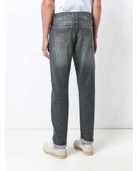 dunkelgraue Jeans mit Destroyed-Effekten von Brunello Cucinelli