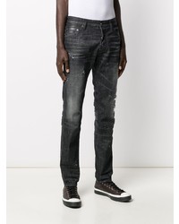 dunkelgraue Jeans mit Destroyed-Effekten von DSQUARED2