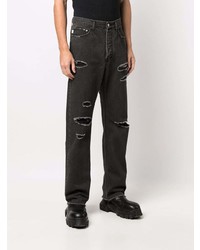 dunkelgraue Jeans mit Destroyed-Effekten von Ambush