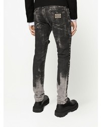 dunkelgraue Jeans mit Destroyed-Effekten von Dolce & Gabbana