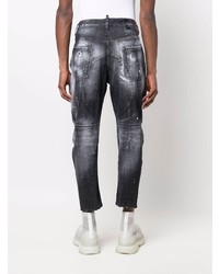 dunkelgraue Jeans mit Destroyed-Effekten von DSQUARED2