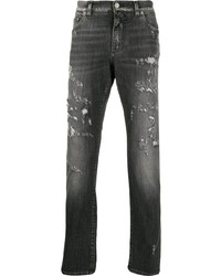 dunkelgraue Jeans mit Destroyed-Effekten von Dolce & Gabbana