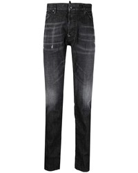 dunkelgraue Jeans mit Destroyed-Effekten von DSQUARED2