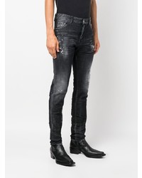 dunkelgraue Jeans mit Destroyed-Effekten von DSQUARED2