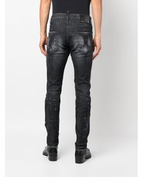 dunkelgraue Jeans mit Destroyed-Effekten von DSQUARED2