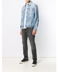 dunkelgraue Jeans mit Destroyed-Effekten von Calvin Klein Jeans