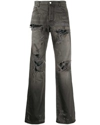 dunkelgraue Jeans mit Destroyed-Effekten von Faith Connexion