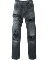 dunkelgraue Jeans mit Destroyed-Effekten von Faith Connexion