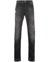 dunkelgraue Jeans mit Destroyed-Effekten von Frankie Morello