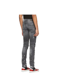 dunkelgraue Jeans mit Destroyed-Effekten von Amiri