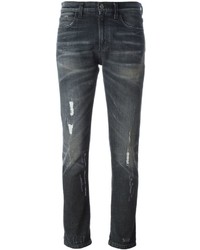 dunkelgraue Jeans mit Destroyed-Effekten von Gucci