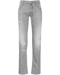 dunkelgraue Jeans mit Destroyed-Effekten von Jacob Cohen