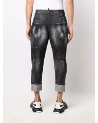 dunkelgraue Jeans mit Destroyed-Effekten von DSQUARED2