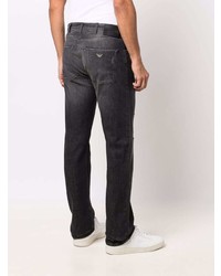 dunkelgraue Jeans mit Destroyed-Effekten von Emporio Armani