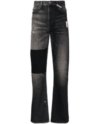 dunkelgraue Jeans mit Destroyed-Effekten von Maison Mihara Yasuhiro
