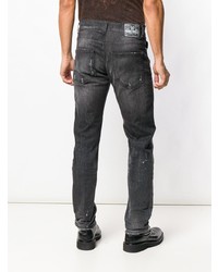 dunkelgraue Jeans mit Destroyed-Effekten von Frankie Morello