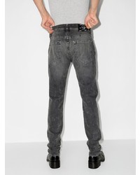 dunkelgraue Jeans mit Destroyed-Effekten von True Religion