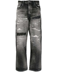 dunkelgraue Jeans mit Destroyed-Effekten von Neighborhood