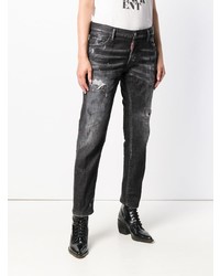 dunkelgraue Jeans mit Destroyed-Effekten von Dsquared2