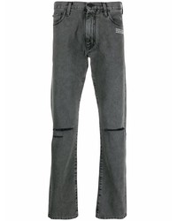 dunkelgraue Jeans mit Destroyed-Effekten von Off-White