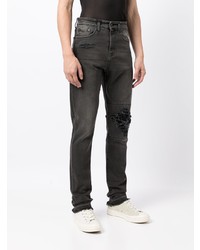 dunkelgraue Jeans mit Destroyed-Effekten von VAL KRISTOPHE