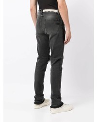 dunkelgraue Jeans mit Destroyed-Effekten von VAL KRISTOPHE