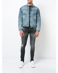 dunkelgraue Jeans mit Destroyed-Effekten von John Elliott