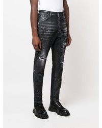 dunkelgraue Jeans mit Destroyed-Effekten von DSQUARED2