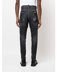 dunkelgraue Jeans mit Destroyed-Effekten von DSQUARED2