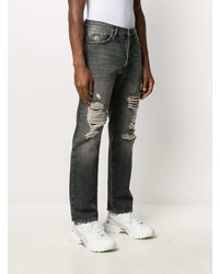 dunkelgraue Jeans mit Destroyed-Effekten von Valentino