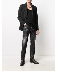 dunkelgraue Jeans mit Destroyed-Effekten von DSQUARED2