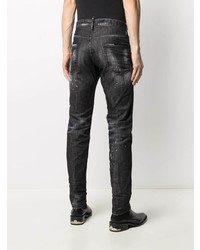 dunkelgraue Jeans mit Destroyed-Effekten von DSQUARED2