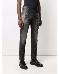 dunkelgraue Jeans mit Destroyed-Effekten von Diesel