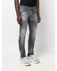 dunkelgraue Jeans mit Destroyed-Effekten von Dondup