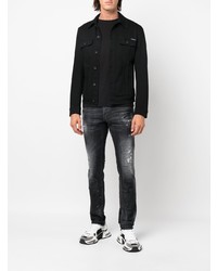 dunkelgraue Jeans mit Destroyed-Effekten von DSQUARED2