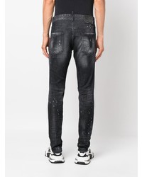 dunkelgraue Jeans mit Destroyed-Effekten von DSQUARED2