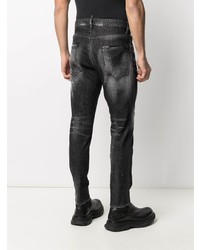 dunkelgraue Jeans mit Destroyed-Effekten von DSQUARED2