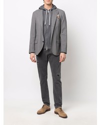 dunkelgraue Jeans mit Destroyed-Effekten von Brunello Cucinelli